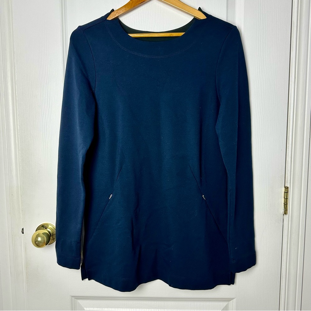 FIG Long Sleeve Tunic Top With Pockets | Size Small | Made in Canada #132
